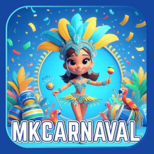 Imagem promocional da MKCARNAVAL mostrando a plataforma e suas vantagens